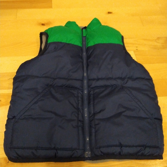 S old navy blue and green puffer vest - Picture 2 of 6